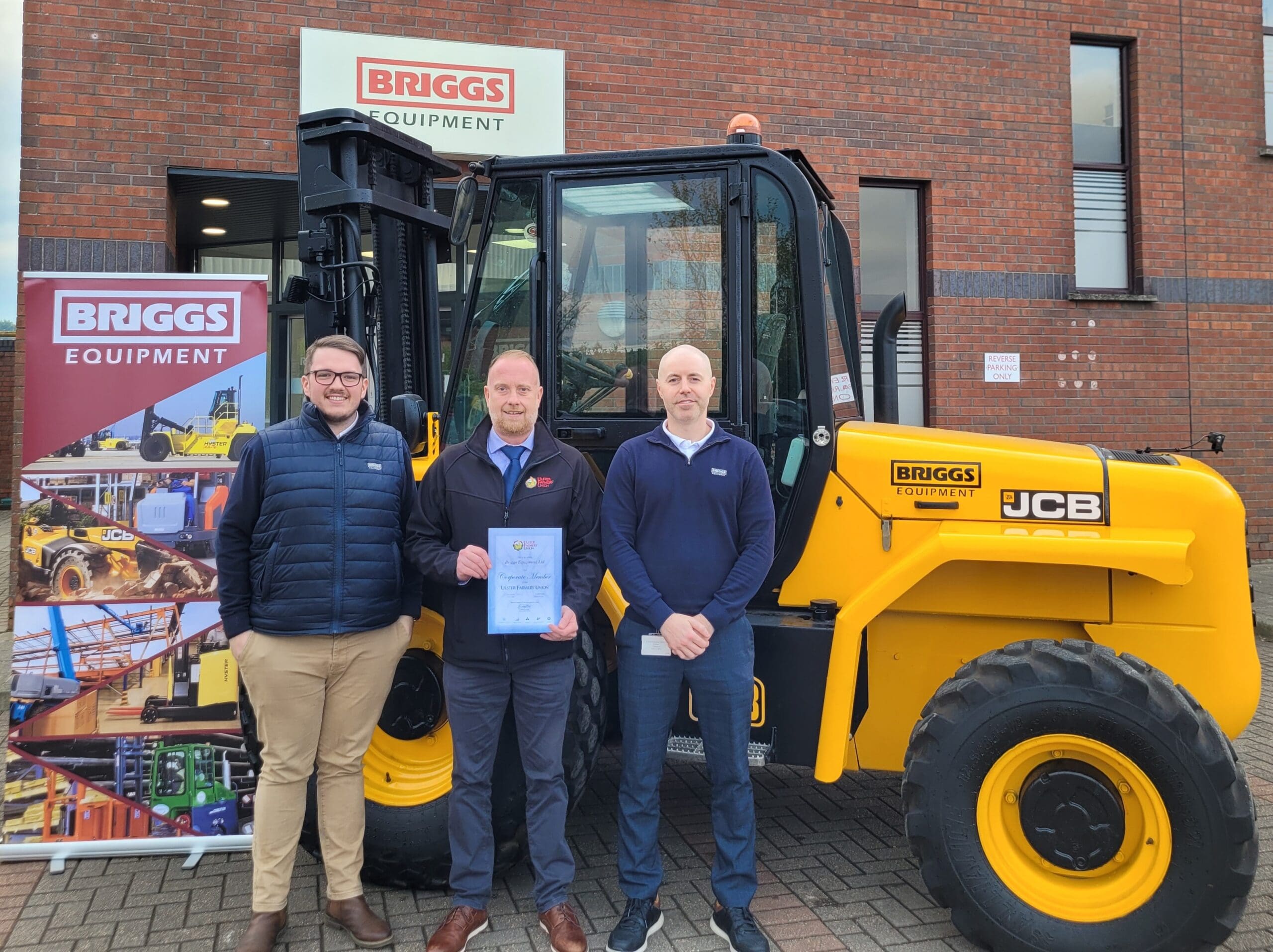 Stephen Mckenna Briggs marketing manager, Aodhan Smith used machinery manager and Craig Scott, UFU corporate sales executive.